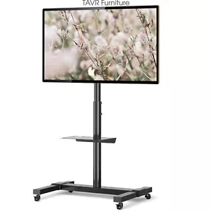 Mobile TV Stand with Wheels for 32 inch to 70 inch TVs - Picture 1 of 9
