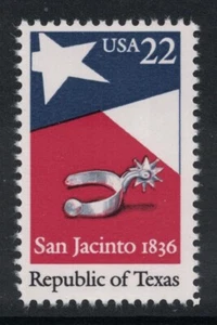 Scott 2204- Republic of Texas, San Jacinto, Flag- 22c MNH 1986- unused mint - Picture 1 of 1