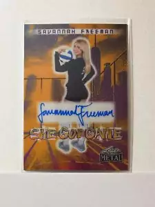 2024 Leaf Metal Women Of Sport She Got Game Auto Gold Prism Savannah Freeman 1/1 - Bild 1 von 2