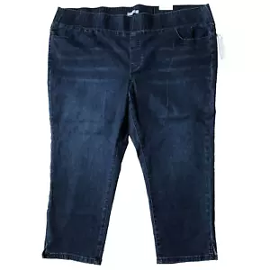 WESTPORT Women's Denim Capri Pants Sz 22W Pull On Comfort Waistband NWT - Picture 1 of 5