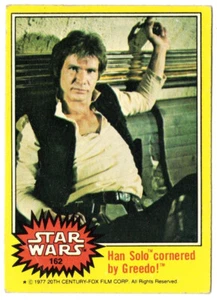 Han Solo acorralado por Greedo! Tarjeta Topps Star Wars Serie 3 1977 # 162 (en muy buen estado) - Imagen 1 de 2