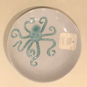 Sigrid Olsen Home Octopus Melamine Dinner Plate Turquoise Ocean Sea Beach 11" - Picture 1 of 6