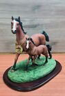 Leonardo Collection 1999 Horse & Foal Figurine Statue Wood Mounted Vintage Rare