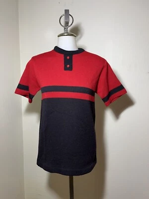 Suéter Pinup Vintage Quality Knitting Co Mujer Talla Pequeña Años 50 Rojo y Azul Foto 1 de 4