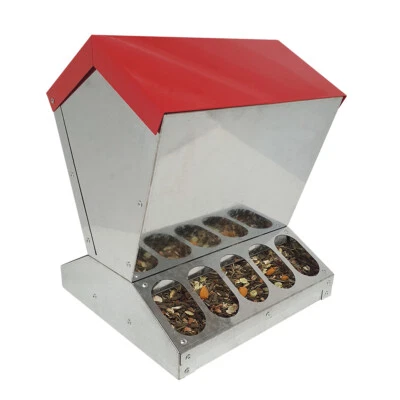 Futterautomat - Futterspender für Hühner mit Klappdeckel -10 Fressstellen -15 kg - Bild 1 von 4