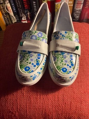 Tory Burch Sport Golf Shoes Women's Pocket Tee Patent Leather Links Loafers 10.5 - Image 1 of 4