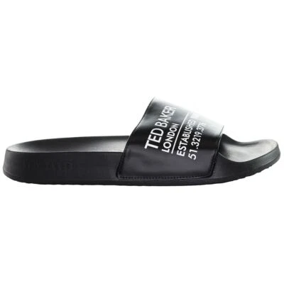 Deslizadores Ted Baker Aziell sin cordones negros sintéticos para hombre 260335_JET_NEGRO Foto 1 de 4