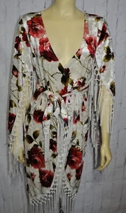 NEU NEU MIT ETIKETT Vintage Vandalizm Kleid Magdalena Wickel Rosen Fransen Festival Floral XS - Bild 1 von 10