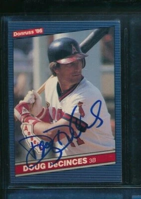 1986 DONRUSS #57 DOUG DECINCES signed auto autograph swsw6 - Image 1 of 2