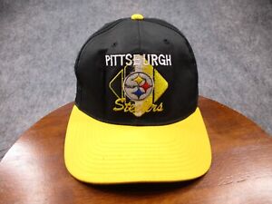 Vintage Pittsburgh Steelers Hat Cap Snapback Black NFL Football CCM Adult 90s