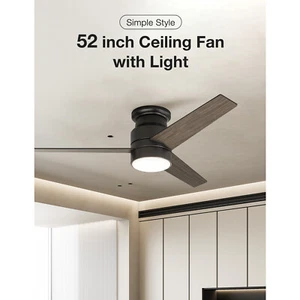 52inch (3-Blade) Ceiling Fan With Light and Remote Control - Picture 1 of 7