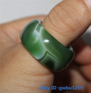 Anillo para pulgar hecho a mano de ágata natural china raro ES01 - Imagen 1 de 6