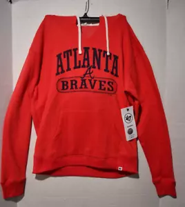 MLB Atlanta Braves 47 Markenpullover Hoodie Sweatshirt rot Damen Größe SM N MIT ETIKETT - Bild 1 von 7