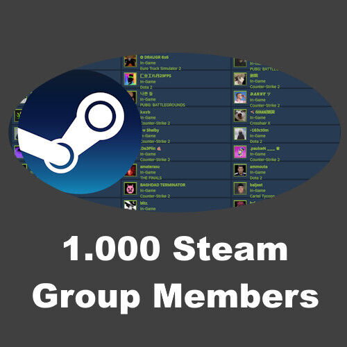 1.000 Steam Group Members | Get more users for your Group ✅ No Vac & Safe ✅