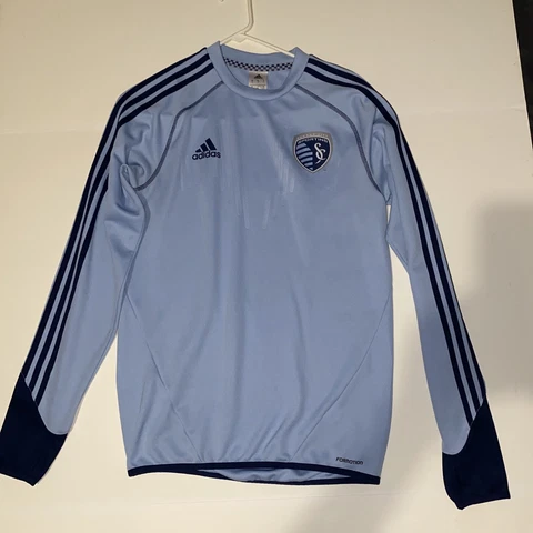 Adidas Sporting Kansas City KC Authentic Soccer Jersey Long Sleeve Men's Size S Cover