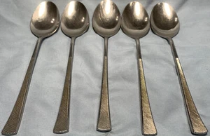 Bundle of 5 National Argonne NS STAINLESS Silverware 7-1/4" Spoon Teaspoon Japan - Picture 1 of 12