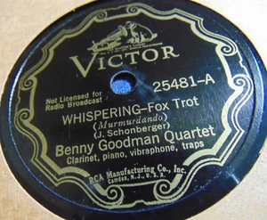 78RPM Victor Benny Goodman - Whispering / Tiger Rag, sharp, nice player E-V+E- - Picture 1 of 4