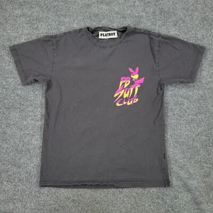 Playboy Shirt Men Small Gray PB Surf Club Playboy Bunny Graphic Tee Short Sleeve - Picture 1 of 14