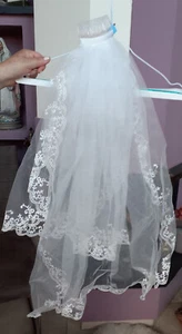 kleid weiß Hochzeitskleid Schleier Gr. 46 Made in Paris Miss Kelly NP 2300 Euro - Bild 1 von 10