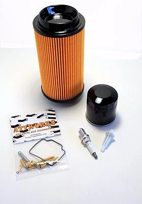  POLARIS SPORTSMAN 500 96-00 TUNE UP KIT Oil Air Fuel Filter Carb Rebuild Spark - Image 1 of 2