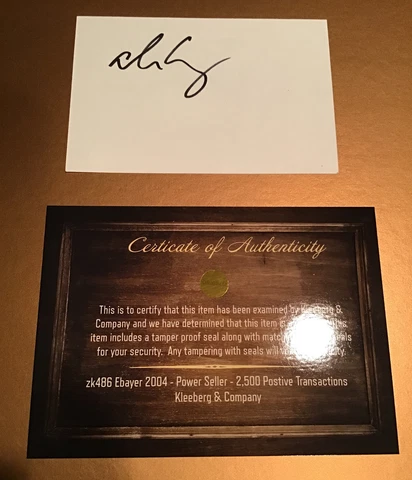 Autograph Alice Cooper Index Adds Great Rocker Coa Authentic Cover