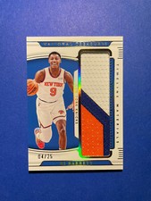 2021-22 Panini National Treasures RJ Barrett Game Used Patch /25 Knicks TM-RJB