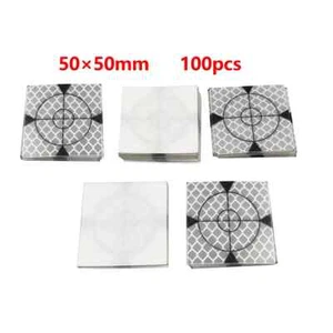 100PCS REFLECTOR SHEET 50X50mm REFLECTIVE TAPE TARGET For Total Station Survey - Picture 1 of 4