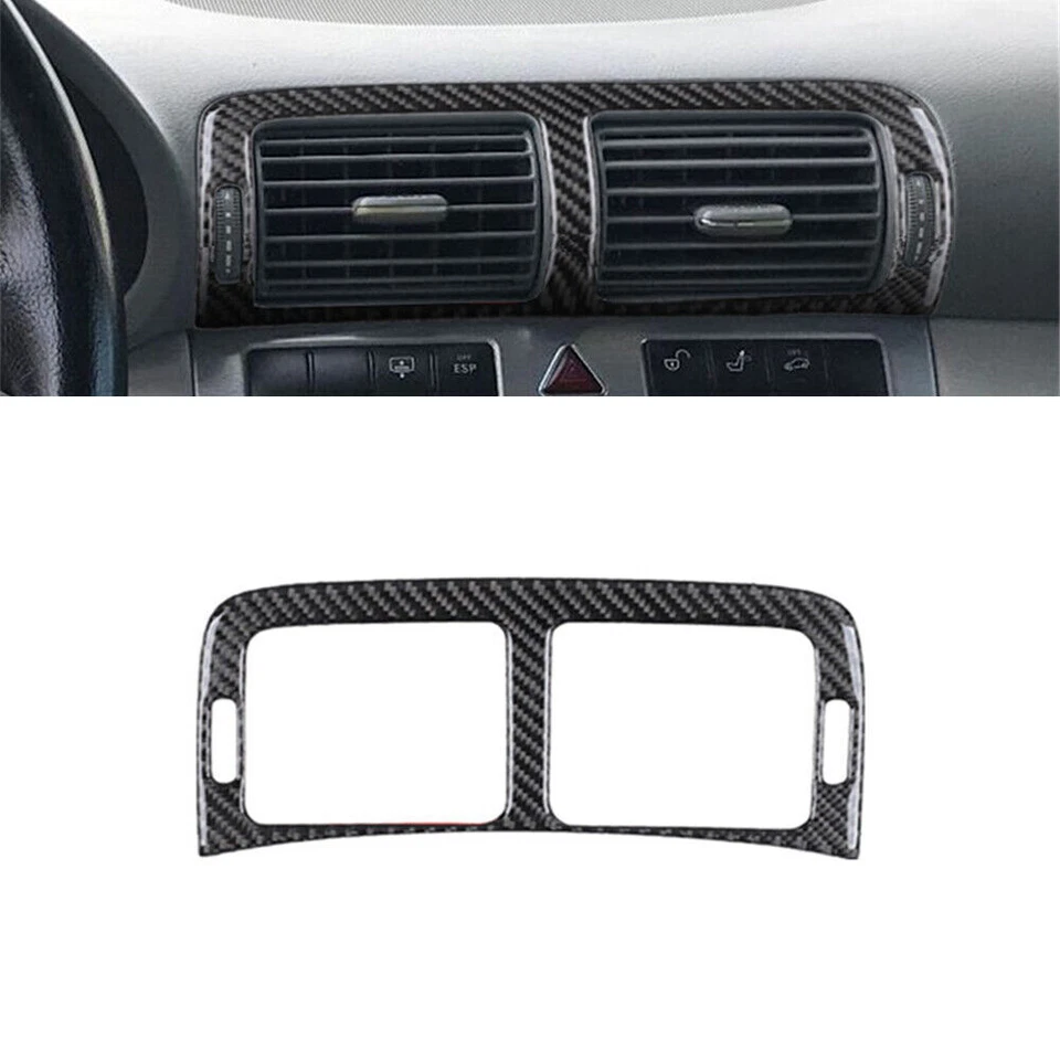 Tampa de saída de ventilação de ar console fibra de carbono classe C W203 05-07 para Mercedes Benz - Imagem 1 de 4