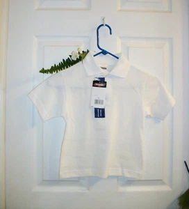 DICKIES Boys Sz 4 XS Polo Shirt Short Sleeve White NWT - Picture 1 of 8