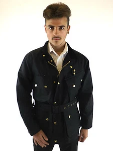 Brand New Mens Classic Original Wax Cotton Motorcycle Jacket Coat Black  - Picture 1 of 5