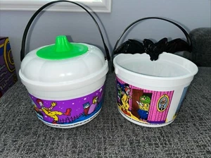2 Vintage 1999 McDonald’s Happy Meal Halloween Buckets - Picture 1 of 7