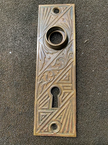 Antique  Bronze Eastlake  Design Backplate Cover