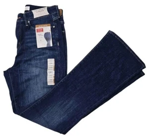 Womens 8 Jeans Levi Strauss Shaping Mid Rise Bootcut Jeans Call Me Blue W29 - Picture 1 of 8