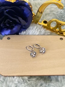 Orecchini Pendenti in Argento Sterling 925 E Zirconi - Foto 1 di 5