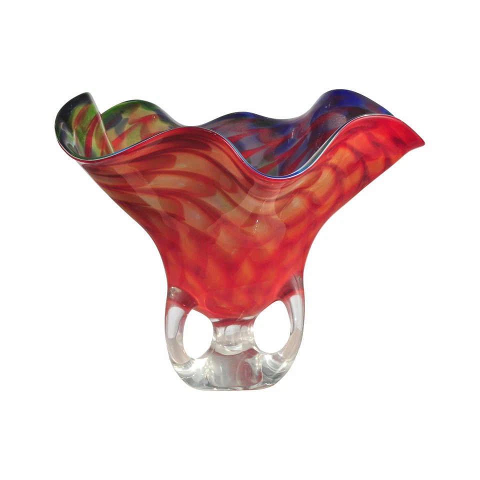 Dale Tiffany AV12392 Cinnabar Wave Art Glass Vase