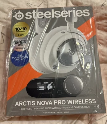 BNIB - SteelSeries Arctis Nova Pro Wireless PC/PlayStation - In White  - Image 1 of 4
