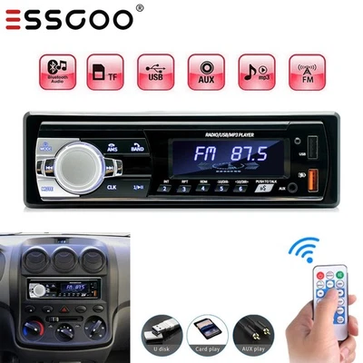 Car Radio Stereo MP3 Player In-Dash USB/AUX/TF/Bluetooth Single 1 Din Head Unit - Image 1 of 4