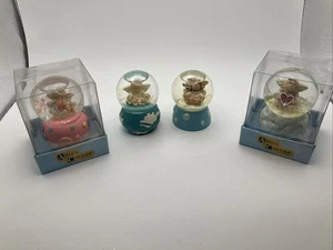 RARE Vintage Kirk’s Kritters Angel Cheeks Waterglobe Snow Globe Lot Of 4 - Picture 1 of 19