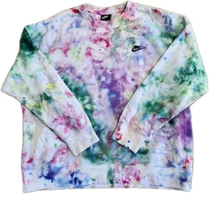 Nike Cuello Redondo Tie Dye Sudadera Pullover Unisex Talla XL - Imagen 1 de 5