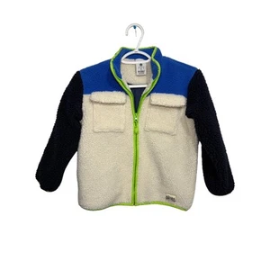 Offcorss boy full zip sherpa color block jacket 6 outdoor spring gorpcore hiking - Picture 1 of 4