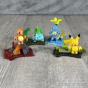 Mega Construx Bloks Pokemon Bulbasaur Pikachu Squirtle Charmander LOTE DE 4 - Imagen 1 de 14