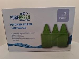 Confezione 3 Cartucce Brocca Filtro Acqua PURE GREEN PG-5986 PG-Alcalino - Foto 1 di 2