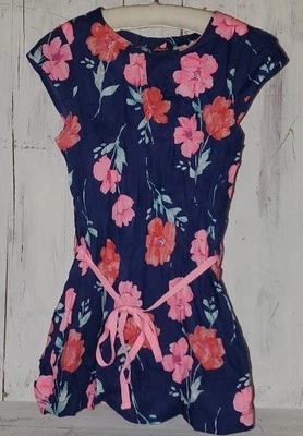 Carter's Blue Pink Tunic Shirt Dress Short Sleeve 6X 6 *S25 - Image 1 of 3