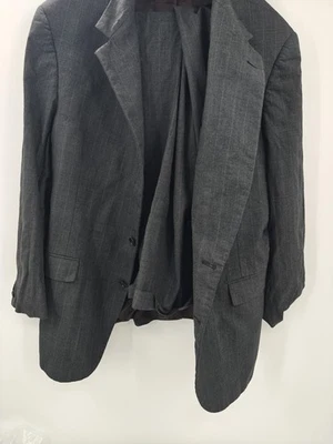 Traje Lord & Taylor Raqueta Club Para Hombres 46R Carbón Rayas EE. UU. Chaqueta Pantalones Foto 1 de 4