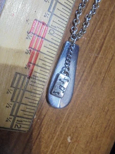 FlatWears Artisain Necklace Made from Spoon w/ Musical Charm - Picture 1 of 7