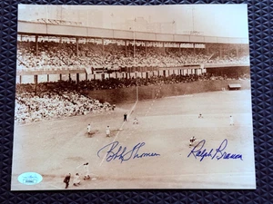 Bobby Thomson/Ralph Branca signed Autogramm 8x10 Foto JSA - Bild 1 von 4