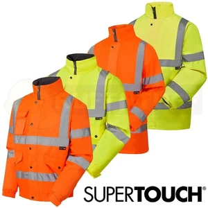Chaqueta de bombardero polar Hi Vis alta visibilidad para hombre seguridad trabajo cálido Parka abrigo - Imagen 1 de 8