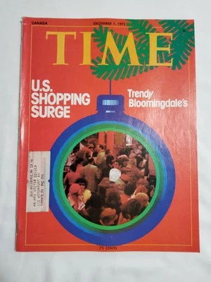 Time Magazine December 1 1975 Trendy Bllomingdale U.S. Shooping Surge VTG Ads - Image 1 of 4