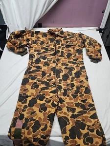 Vintage SafTBak USA Made Duck Hunter Hunting Camo Size L Camo Coveralls - Picture 1 of 18