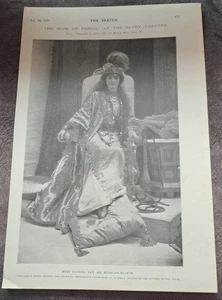 1900 Mag page The Sketch D`Oyly Carte Isobel Jay The Rose of Persia Sullivan - Picture 1 of 2